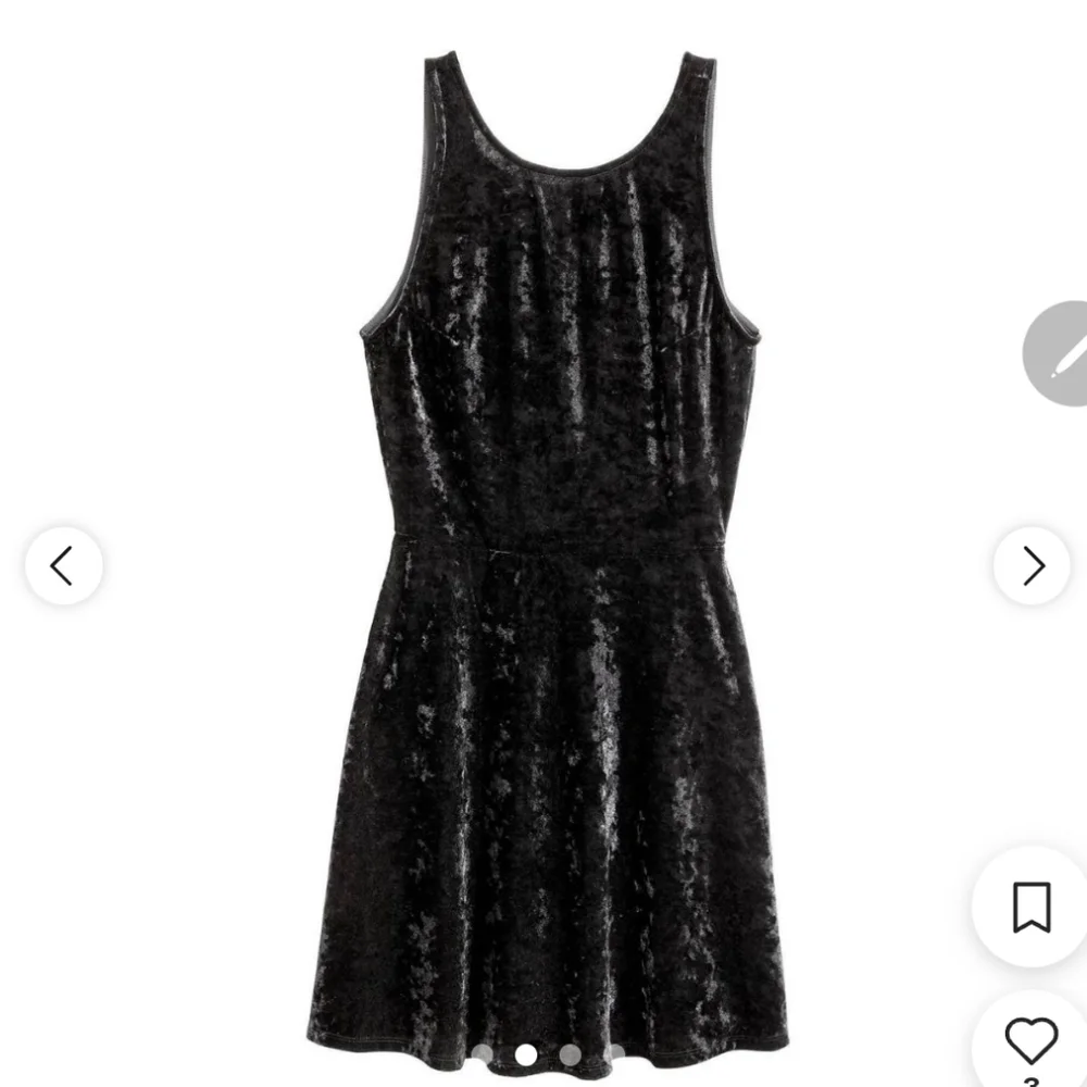 H&M DIVIDED Black Velvet Dress Size 4 - Picture 3 of 9